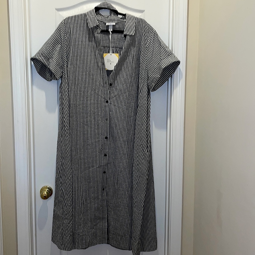 Gingham check maxi with pockets